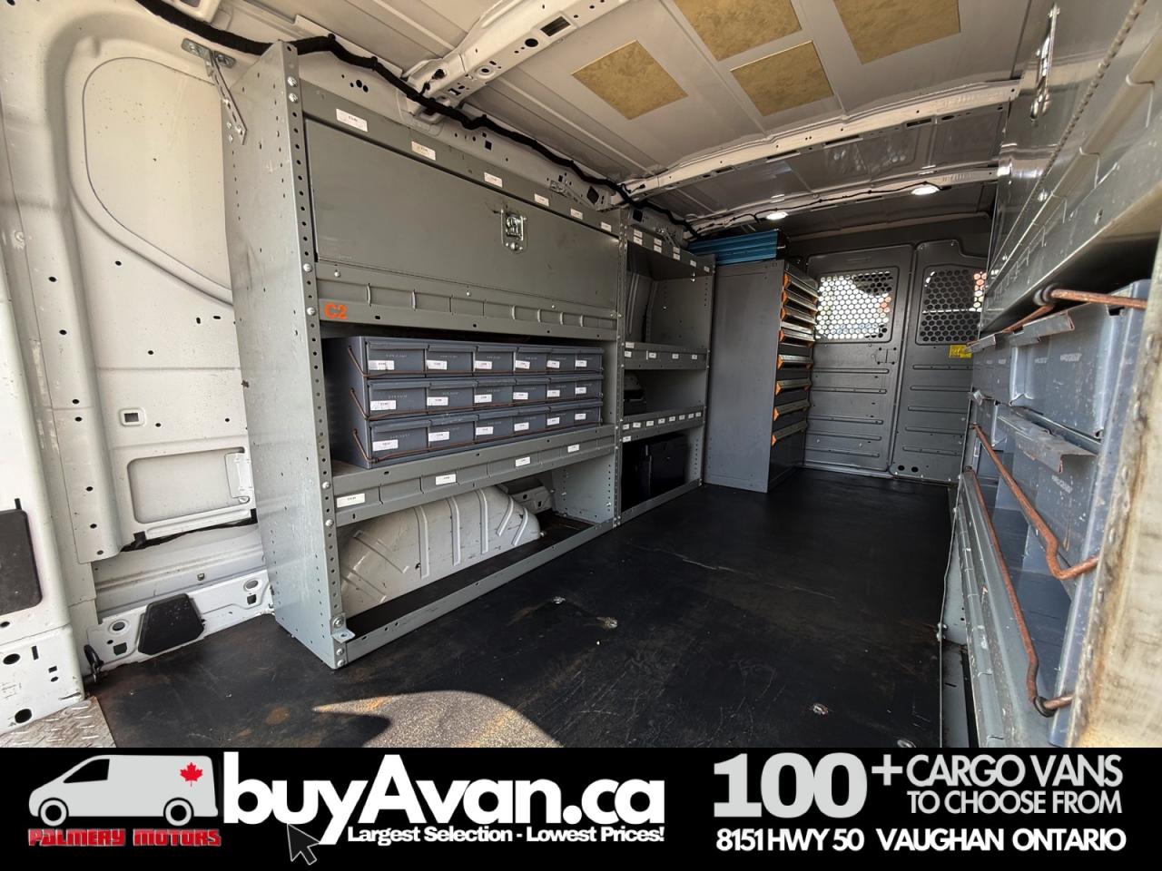 2018 Ford Transit Cargo Van T-250 148" Low Roof  Shelves + Divider Photo