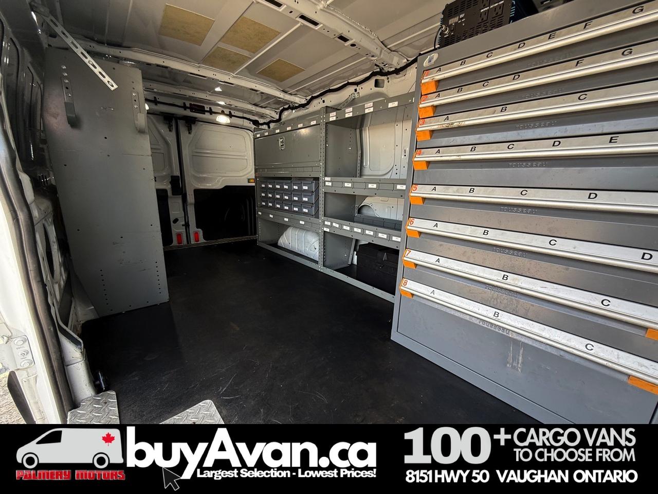 2018 Ford Transit Cargo Van T-250 148" Low Roof  Shelves + Divider Photo