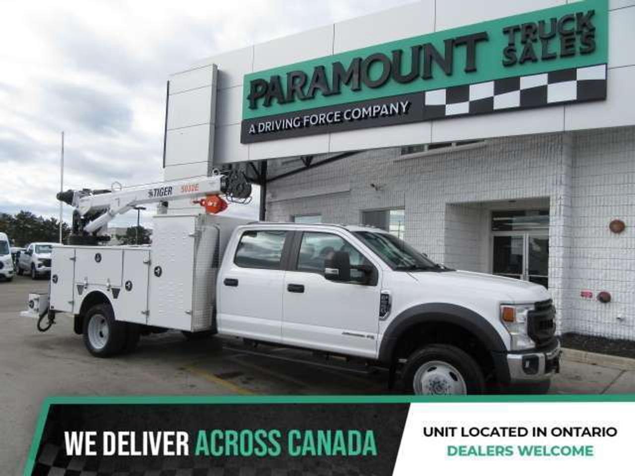 2021 Ford F-550 DIESEL 4X4 CREW CAB NEW SERVICE BODY & CRANE Photo