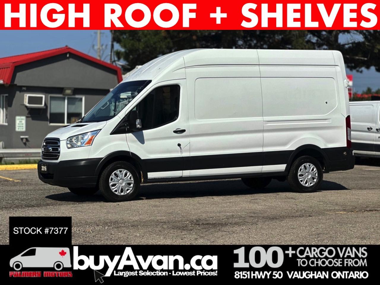 2016 Ford Transit Cargo Van T-350 148" High Roof  Shelves + Divider Photo