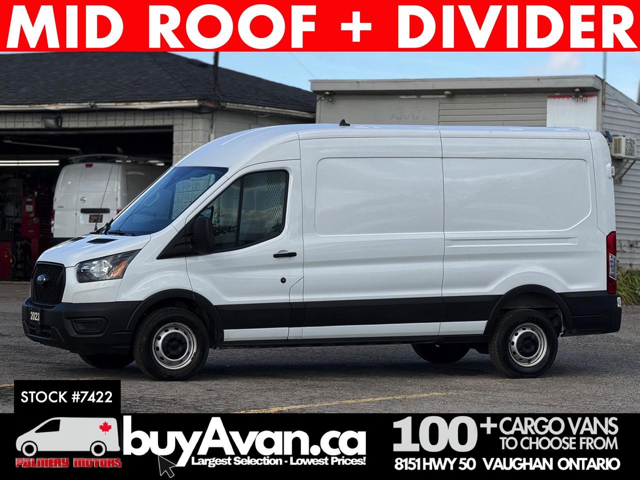 2023 Ford Transit Cargo Van T-250 148" Mid Roof + Divider Photo0