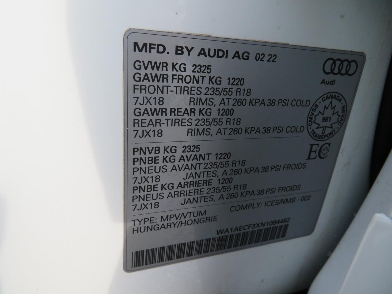 2022 Audi Q3 Komfort 45 TFSI quattro Photo