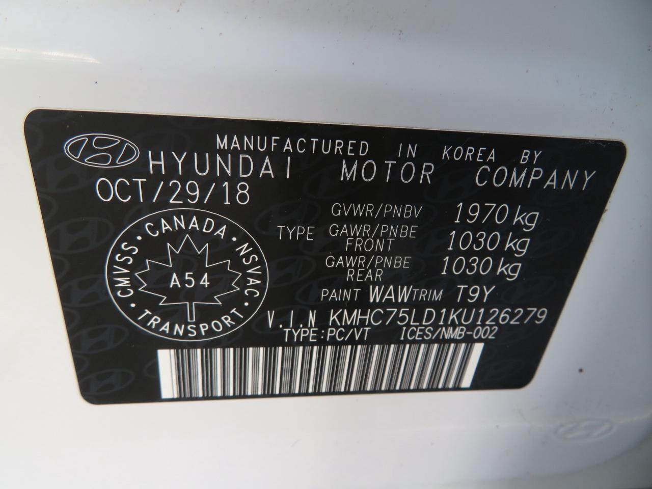 2019 Hyundai Ioniq Electric Plus Ultimate Hatchback Photo