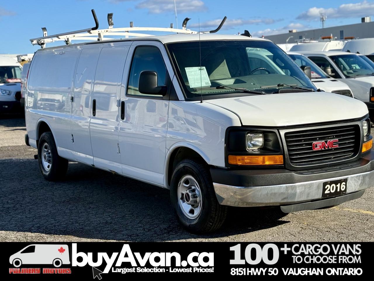 2016 GMC Savana Cargo Van 2500 Extended V8 Racks + Divider CERTIFIED Photo