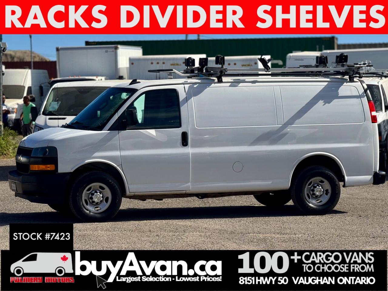 2020 GMC Savana Cargo Van 2500 + Racks Shelves Divider Photo0