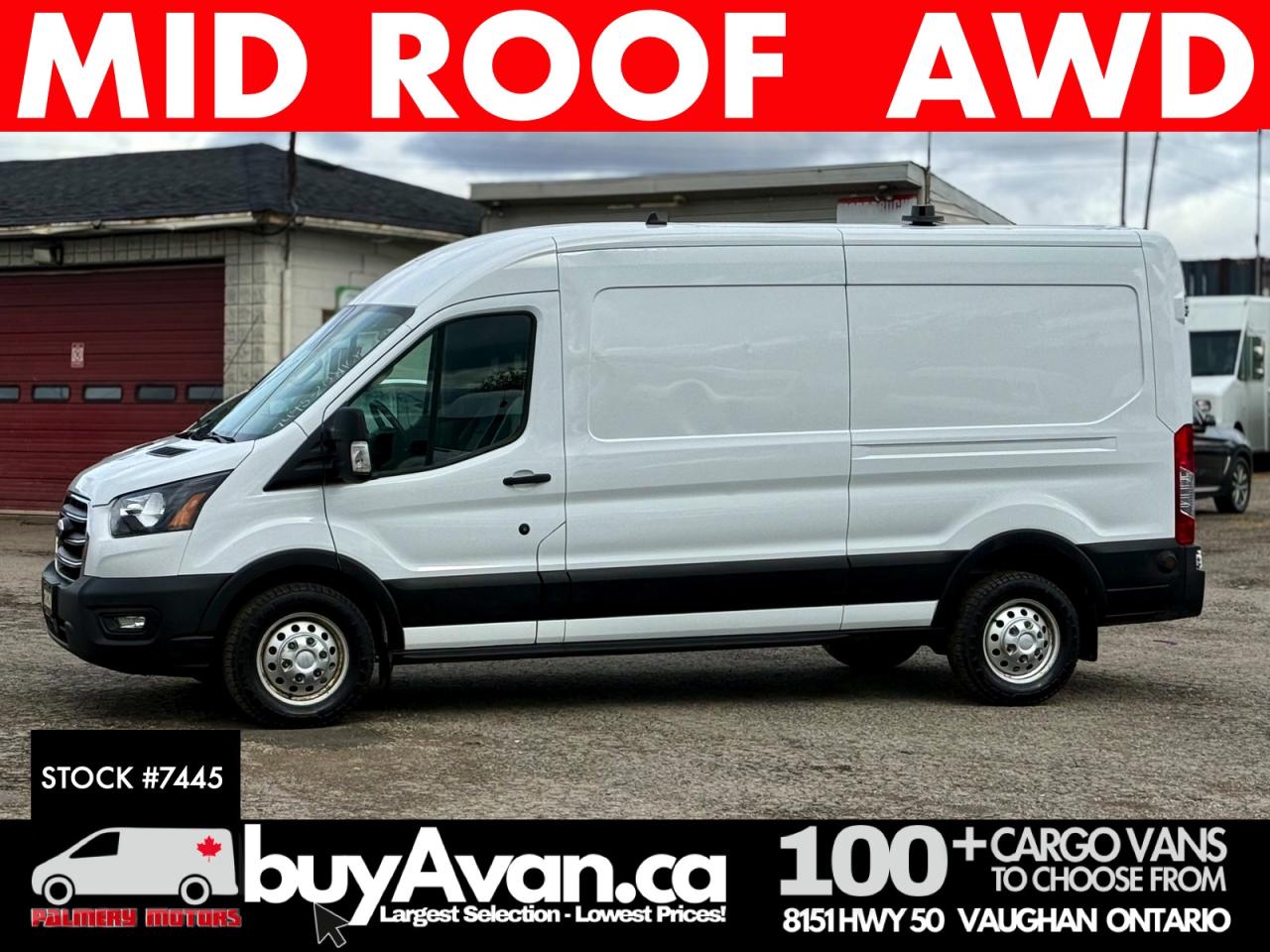 2020 Ford Transit Cargo Van T-350 148" Mid Roof AWD + Divider Photo0