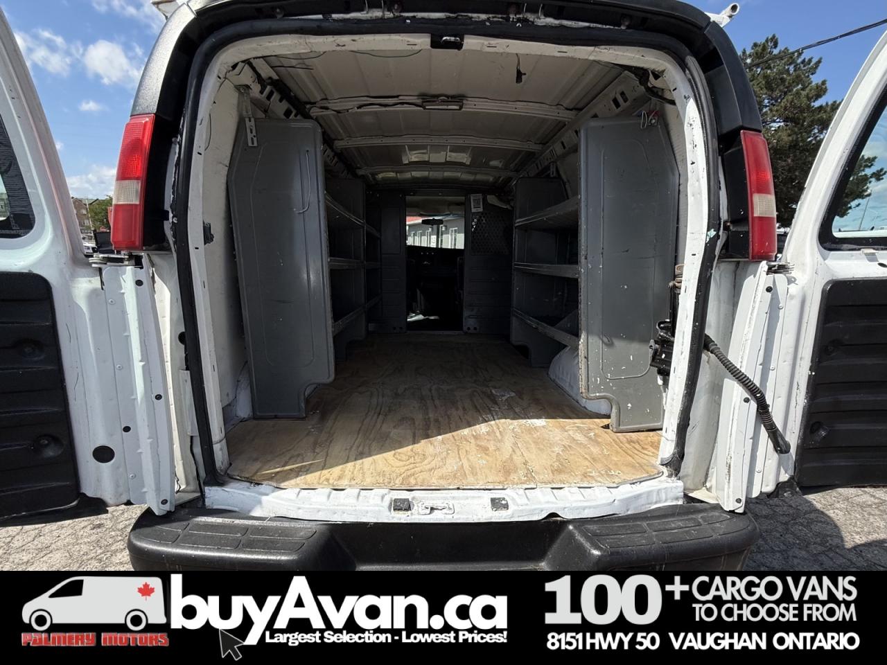 2014 GMC Savana Cargo Van Racks Shelves Divider Photo