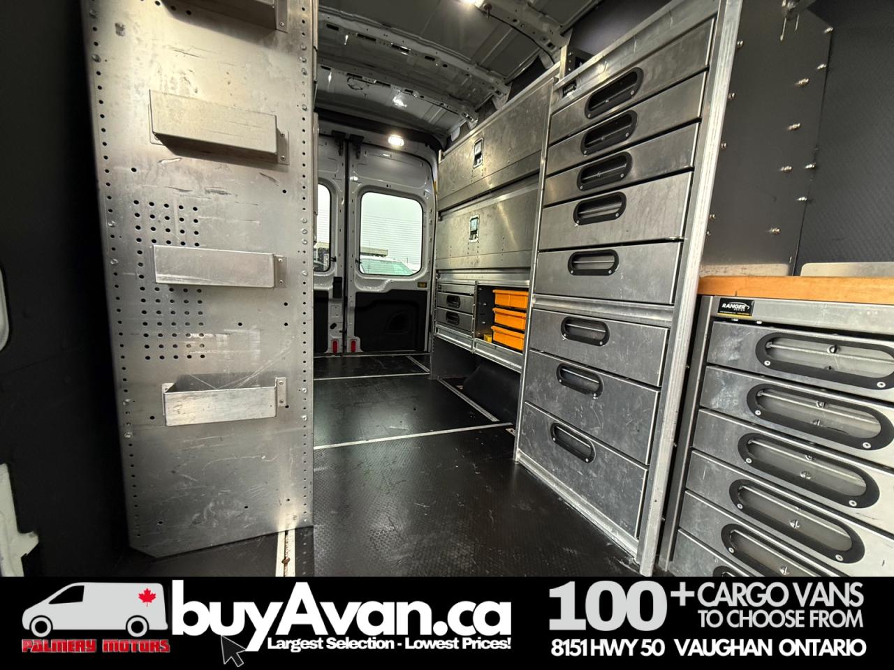 2019 Ford Transit Cargo Van T-350HD 148" EL HR Shelves + Divider Photo