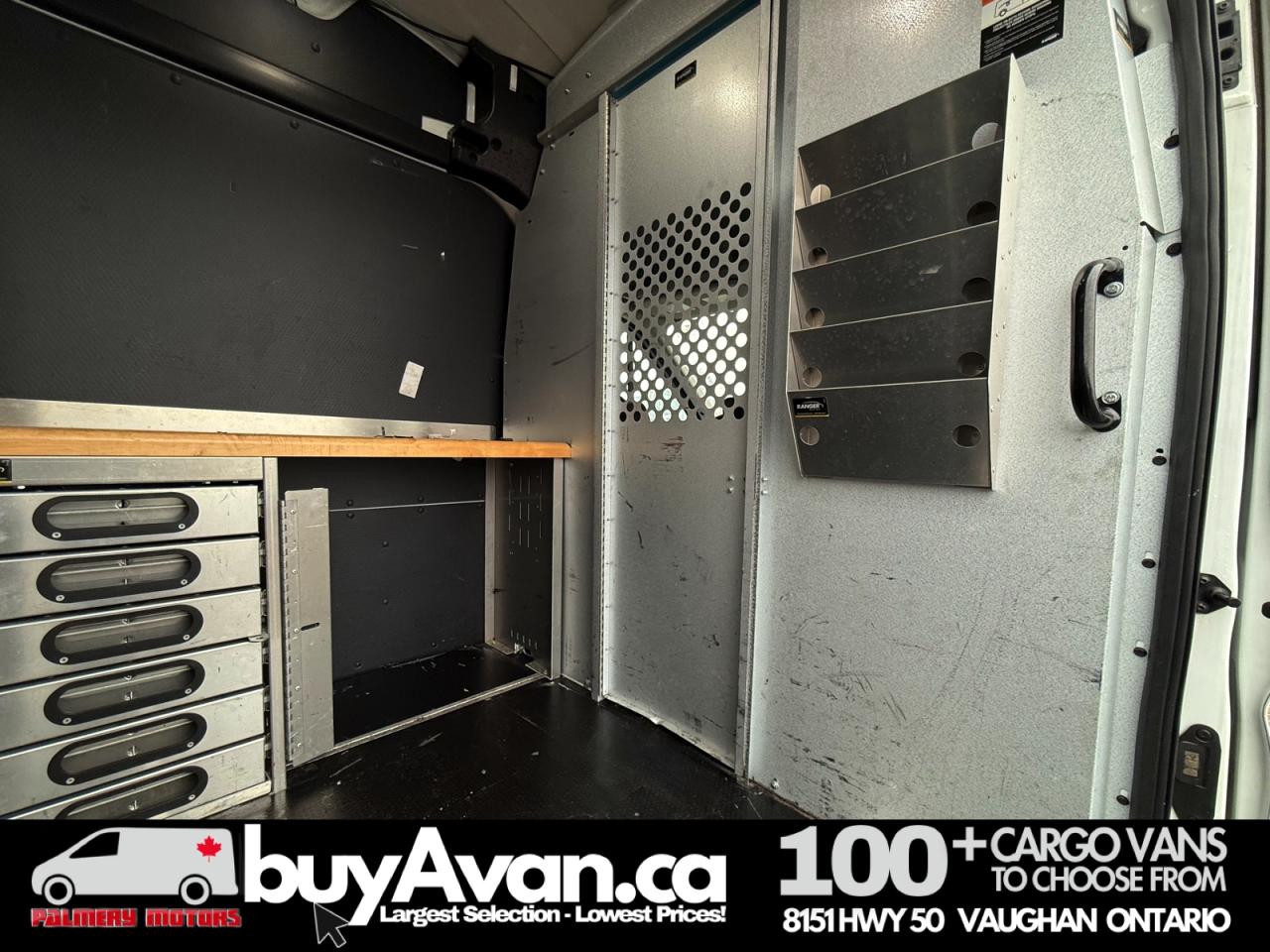 2019 Ford Transit Cargo Van T-350HD 148" EL HR Shelves + Divider Photo