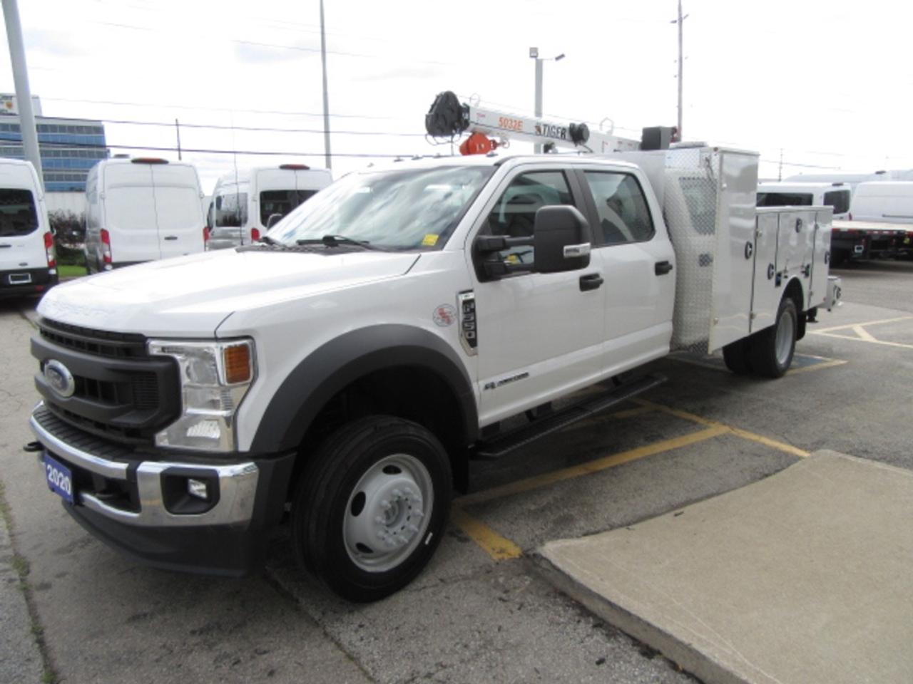 2020 Ford Super Duty F-550 DIESEL CREW 4X4 NEW SERVICE/UTILITY BODY & CRANE Photo