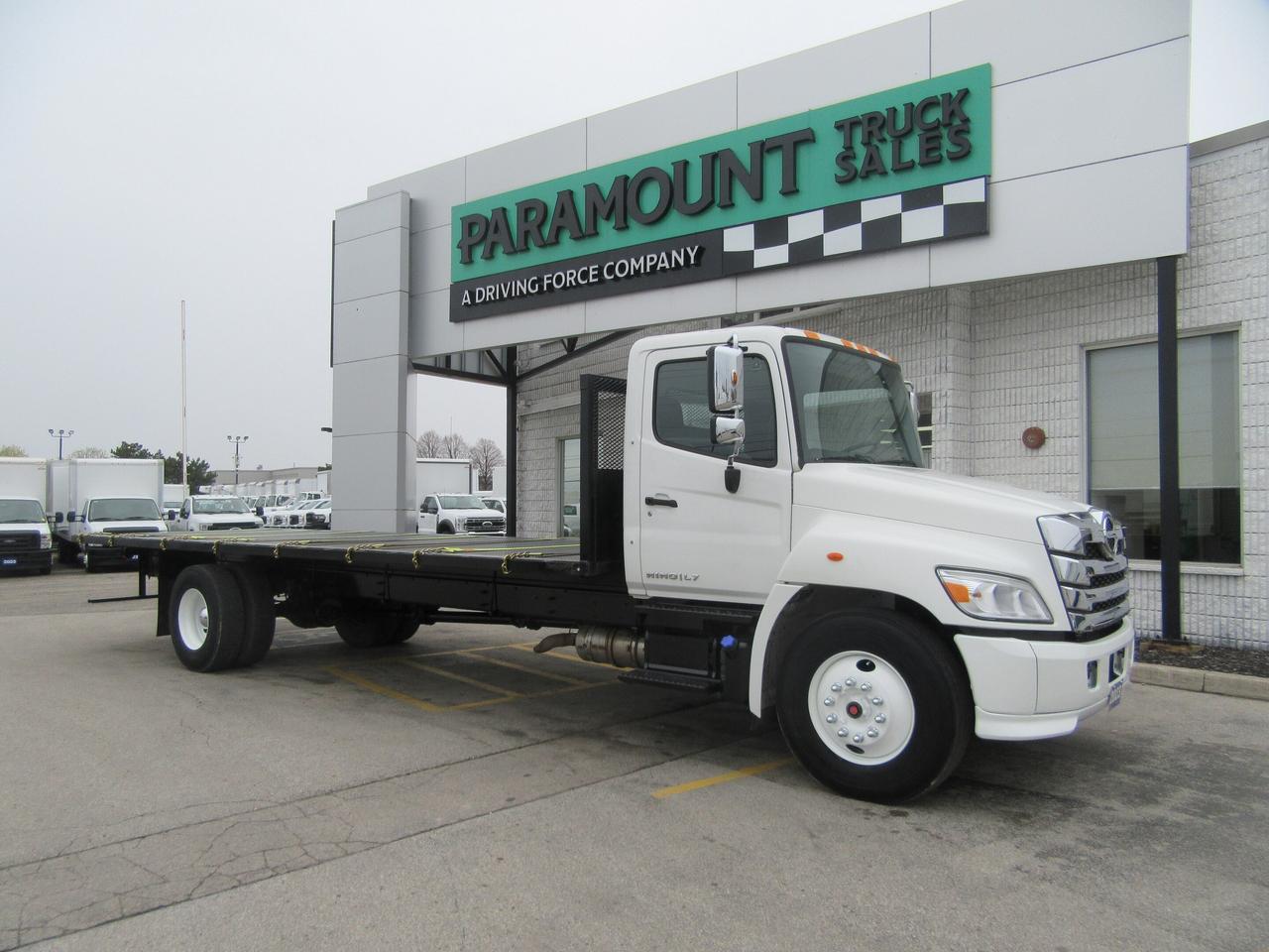 2023 Hino L7 DIESEL NEW 26FT FLAT DECK & TIE STRAP PKG Photo