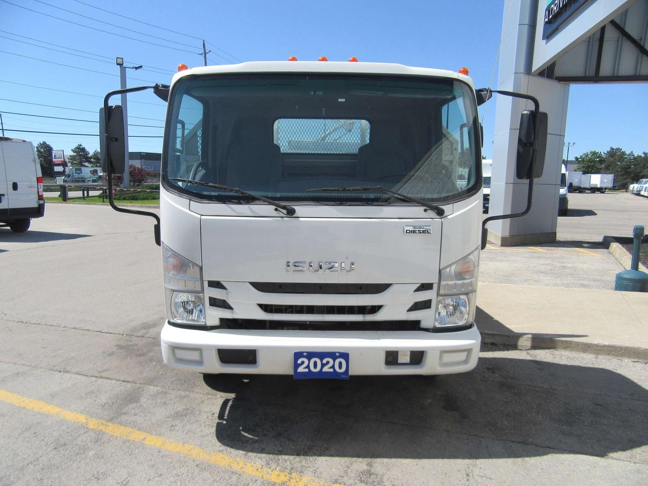 2020 Isuzu NRR DIESEL WITH 20 FT ALUMINUM FLAT DECK & SLAB RACK Photo