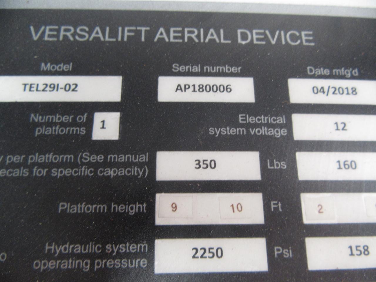 2018 Ford Transit T-350 VERSALIFT BUCKET PACKAGE Photo