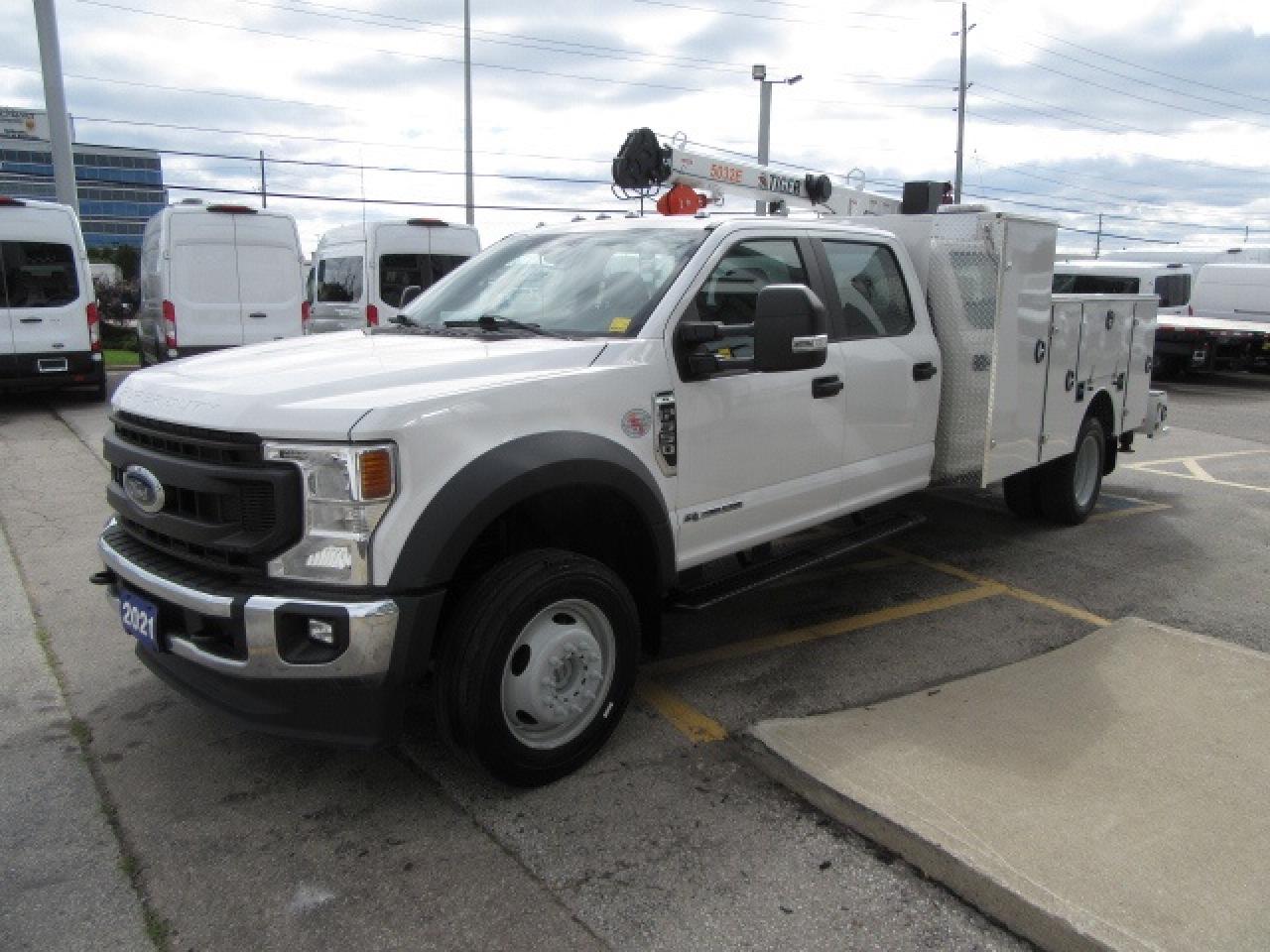 2021 Ford F-550 DIESEL 4X4 CREW CAB NEW SERVICE BODY & CRANE Photo