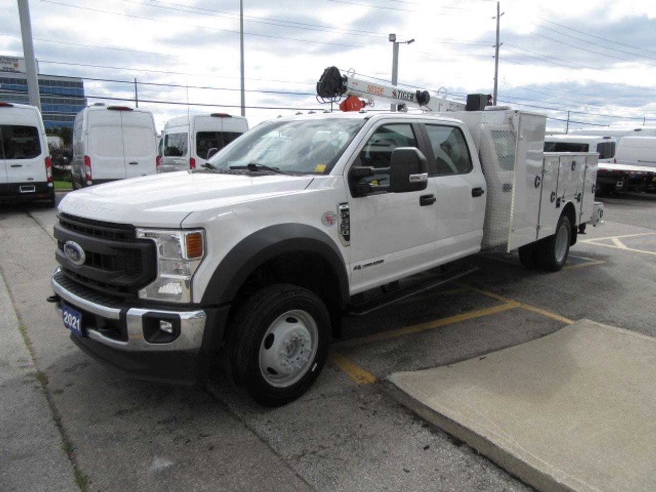 2021 Ford F-550 DIESEL 4X4 CREW CAB NEW SERVICE BODY & CRANE Photo