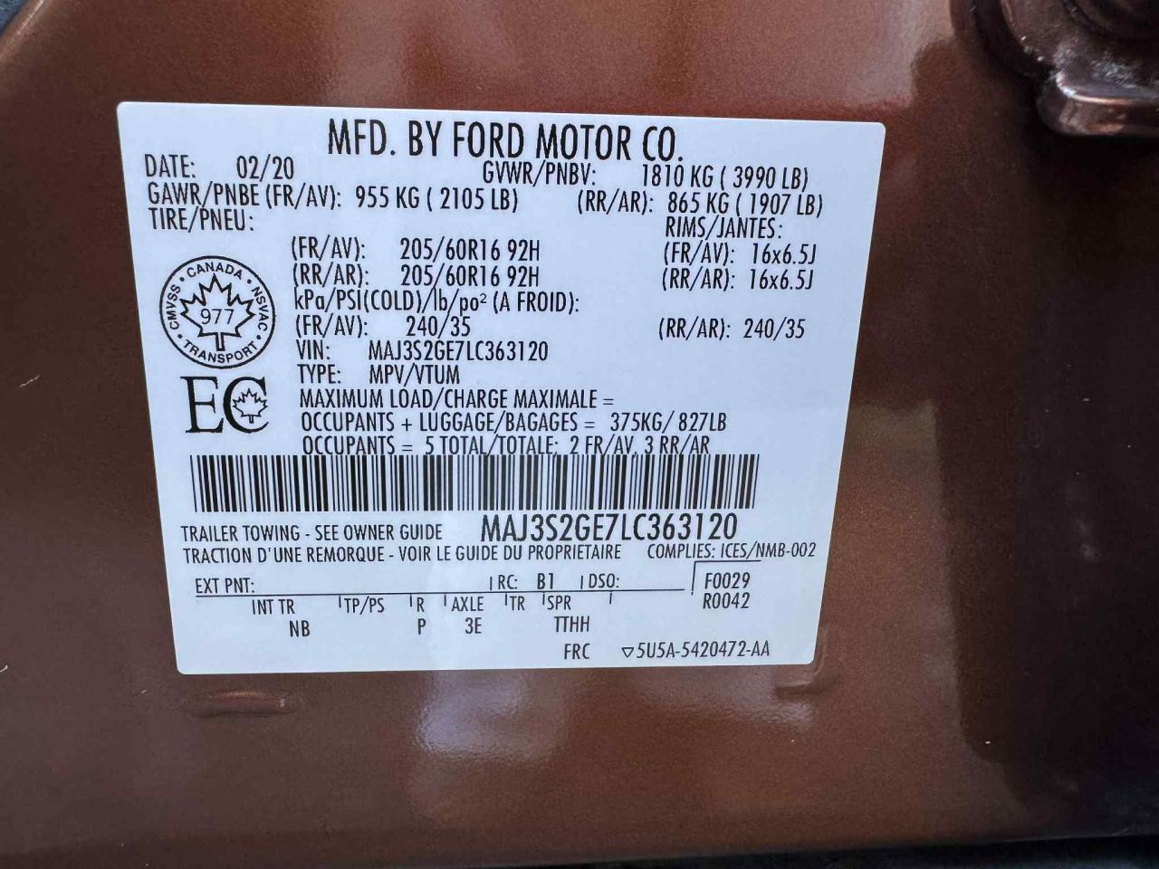 2020 Ford EcoSport SE FWD Photo