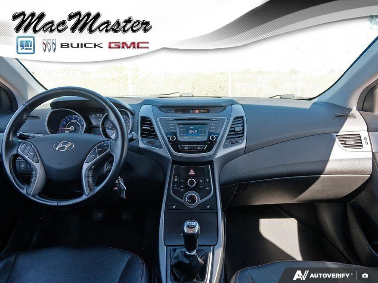 2016 Hyundai Elantra SportGLS, 2.0L, MANUAL, HEATED CLOTH, ROOF, CERTIF Photo