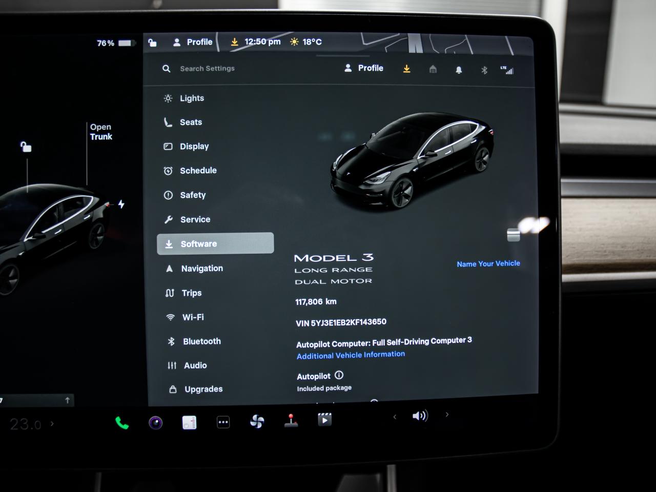 2019 Tesla Model 3 LONG RANGE AWD BLIND SPOTS NAVI REAR CAMERA Photo
