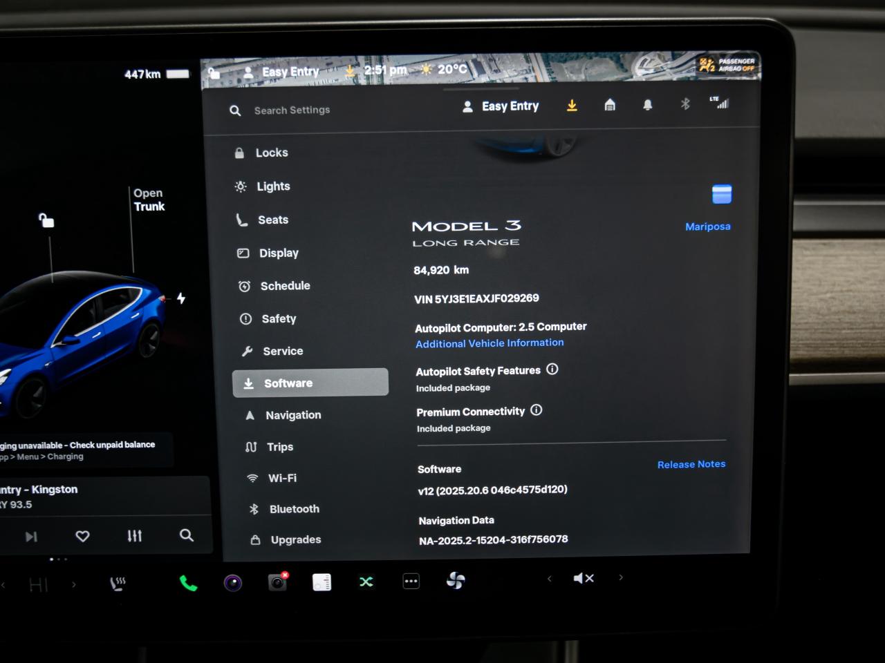 2018 Tesla Model 3 LONG RANGE BLIND SPOTS NAVI REAR VIEW CAMERA Photo