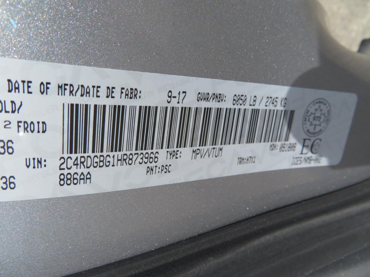 2017 Dodge Grand Caravan 4dr Wgn Canada Value Package Photo