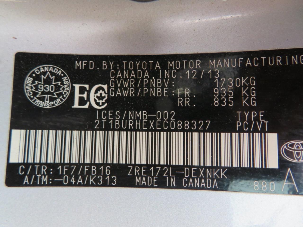 2014 Toyota Corolla CE Photo