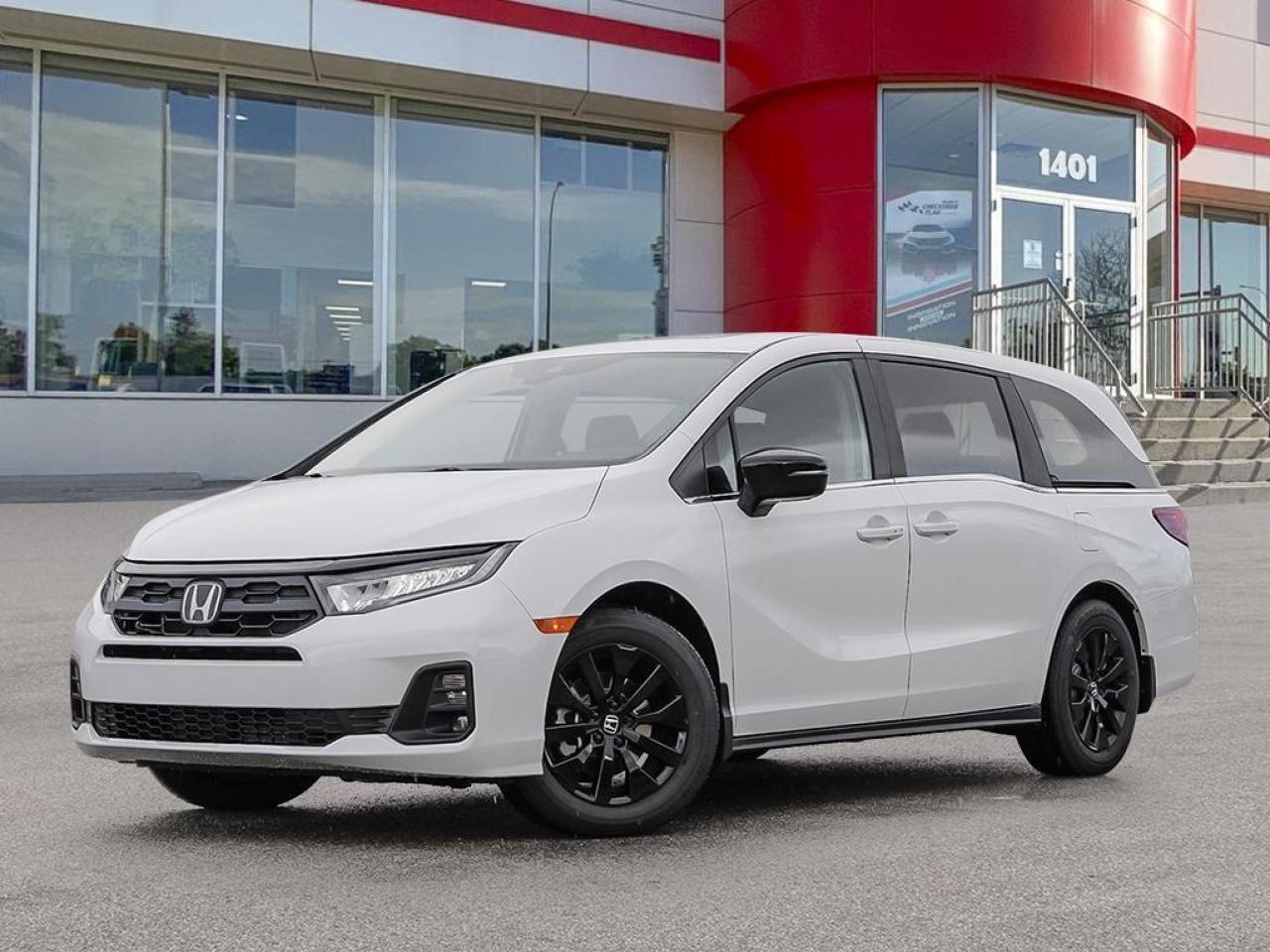 Experience the future of family travel with the 2026 Honda Odyssey Sport. This cutting-edge minivan combines style, comfort, and advanced technology to redefine your driving experience.

Key highlights:
- Brand new model with only 19 km on the odometer
- Powerful 3.5L 6-cylinder engine with front-wheel drive
- Adaptive Cruise Control with Low-Speed Follow for effortless highway driving
- Magic Slide 2nd-Row Seats for ultimate flexibility
- Heated front bucket seats with 8-way power adjustment for the driver
- Rear Entertainment System for family road trips
- Advanced safety features including Collision Mitigation and Lane Keeping Assist

Dont miss this opportunity to own the latest in minivan innovation. Reserve your 2026 Honda Odyssey Sport today or contact Birchwood Honda Regent to schedule a test drive and experience the future of family transportation firsthand.
Dealer permit #9387