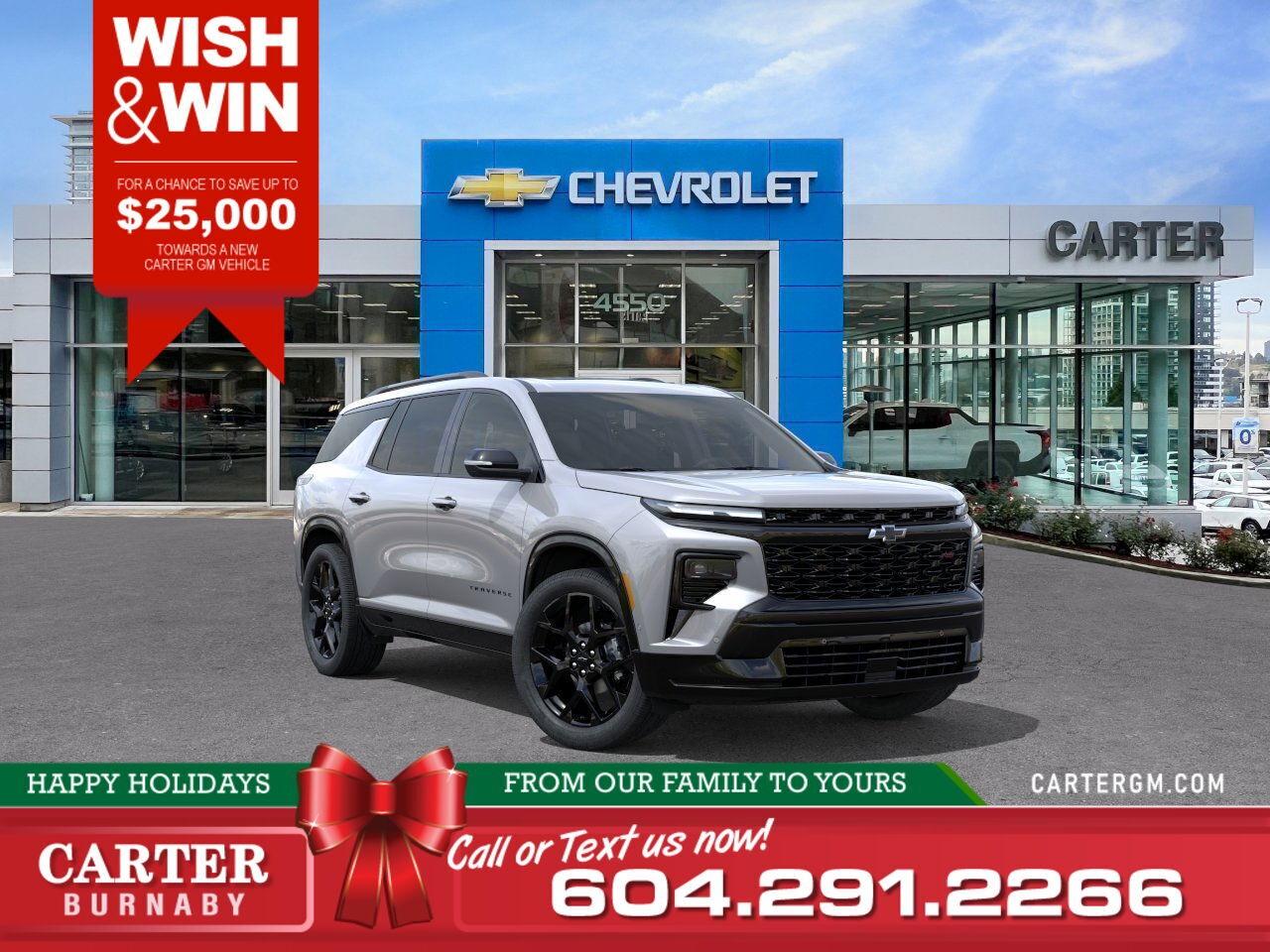New 2026 Chevrolet Traverse RS AWD | WISH & WIN - SAVE UP TO $25,000! for sale in Burnaby, BC