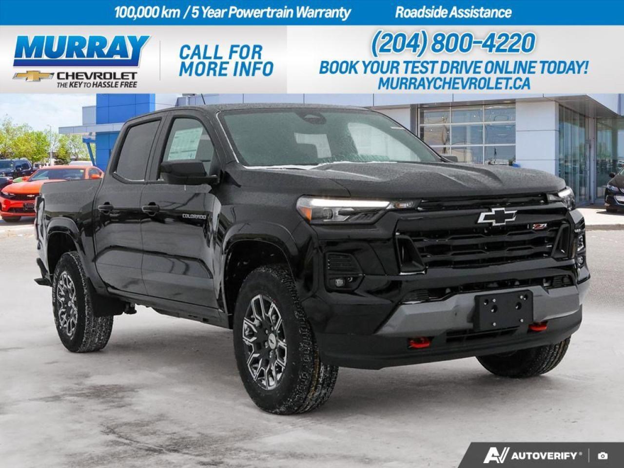 *Turbocharged Gas I4 2.7L Engine* *8-Speed Automatic Transmission* *Four Wheel Drive*  Experience the power and versatility of the 2026 Chevrolet Colorado 4WD Z71, designed to conquer both urban streets and rugged trails with ease. This Crew Cab Pickup is equipped with a robust **Turbocharged Gas I4 2.7L engine** delivering an impressive 310 horsepower and 430 lb-ft of torque, ensuring you have all the power you need at your fingertips. Coupled with an **8-Speed Automatic Transmission**, the Colorado offers smooth and responsive shifting whether youre navigating through city traffic or exploring off-road landscapes.  The Chevrolet Colorados **Four Wheel Drive** system provides enhanced traction and stability, making it a reliable partner for any adventure around Winnipeg. Inside, enjoy the comfort of Jet Black/Adrenaline Red cloth/evotex seat trim, and stay connected with advanced features like a WiFi Hotspot, Bluetooth Connection, and Smart Device Integration. Safety is a priority with Front Collision Mitigation, Blind Spot Monitor, and Lane Keeping Assist ensuring peace of mind on every journey.  This new Colorado is not just about capability and comfort; it also boasts modern amenities such as a Back-Up Camera, Heated Front Seats, and a Tow Hitch for all your hauling needs. With its bold styling and comprehensive suite of features, the 2026 Chevrolet Colorado 4WD Z71 is ready to redefine your driving experience in Winnipeg.  Dealer Permit #1740