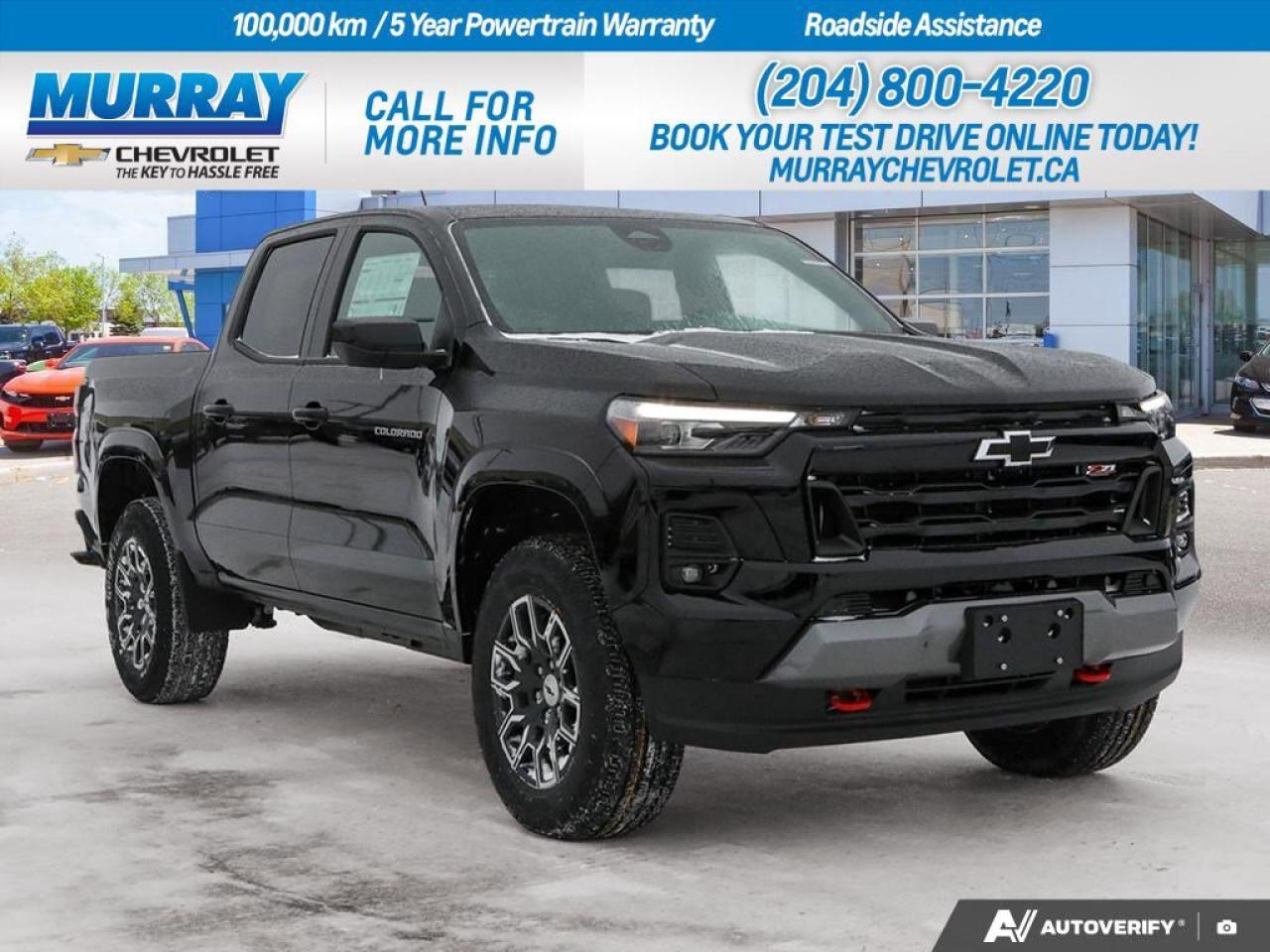 *Turbocharged Gas I4 2.7L Engine* *8-Speed Automatic Transmission* *Remote Engine Start*  Discover the exhilarating 2026 Chevrolet Colorado 4WD Z71 Crew Cab Pickup, a vehicle that combines rugged capability with modern sophistication. Located in the heart of Winnipeg, this stunning truck is equipped with a powerful Turbocharged Gas I4 2.7L engine, delivering an impressive 310 horsepower and 430 Nm of torque, ensuring every drive is a thrilling experience. The seamless 8-speed automatic transmission provides smooth and responsive handling, perfect for both city driving and off-road adventures.  The Colorados advanced features, such as the Remote Engine Start, offer convenience and ease, allowing you to start your vehicle from a distance on those chilly Winnipeg mornings. The premium interior is adorned with Jet Black and Adrenaline Red Cloth/Evotex seat trim, providing both comfort and style. Safety is paramount, with Front Collision Mitigation and Blind Spot Monitoring to keep you aware and protected on every journey.  Stay connected with the latest technology, including Telematics, a WiFi Hotspot, and Bluetooth Connection, ensuring you are always in touch with whats important. The Chevrolet Colorado is not just a vehicle; its a lifestyle choice that promises reliability, comfort, and performance tailored to your needs.  Whether youre traversing the urban landscape or exploring the great outdoors, the 2026 Chevrolet Colorado 4WD Z71 is your perfect companion, combining the strength of a truck with the refinement of a luxury vehicle.  Dealer Permit #1740