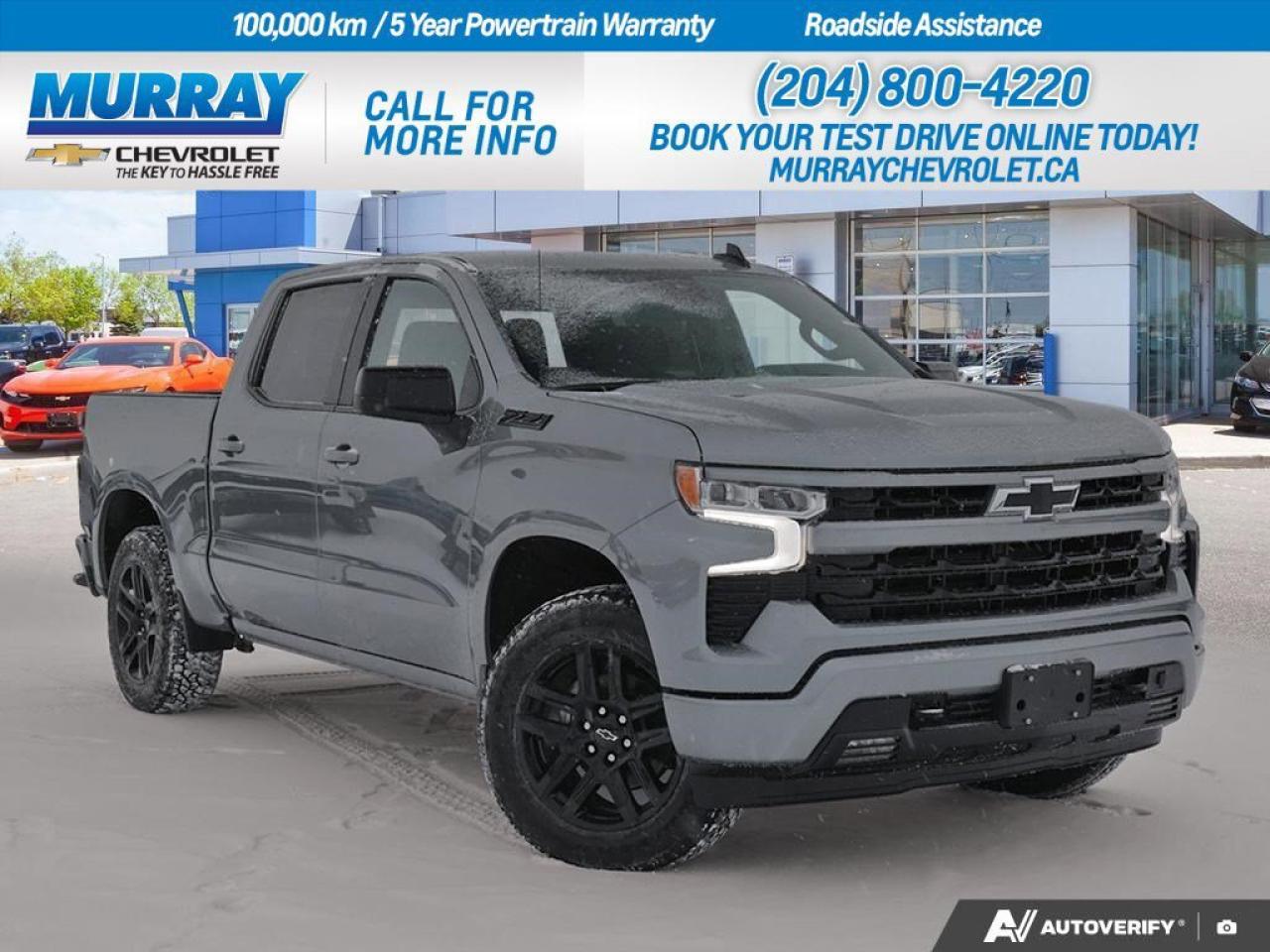 *ENGINE 5.3L ECOTEC3 V8* *TRANSMISSION 8-SPEED AUTOMATIC* *LPO ALL-WEATHER FLOOR LINERS*  The 2026 Chevrolet Silverado 1500 RST Crew Cab Pickup is the perfect synergy of power and style in Winnipeg. This new Silverado is equipped with a robust 5.3L EcoTec3 V8 engine featuring Dynamic Fuel Management to optimize power and efficiency, making it a powerhouse on any terrain. The 8-speed automatic transmission ensures seamless driving dynamics, complemented by features like Cruise Grade Braking and Powertrain Grade Braking for enhanced control. Styled with 20 high gloss black painted aluminum wheels and finished in a sleek Sterling Grey Metallic, it commands attention on every drive.  Inside, youll find a comfortable and modern cabin with Jet Black cloth seats, front bucket seats with a center console, and an array of technology features such as a WiFi Hotspot, Bluetooth Connection, and Navigation System. Safety is paramount with advanced features like Lane Keeping Assist, Front Collision Mitigation, and Automatic Highbeams, ensuring peace of mind on every journey. The Z71 Off-Road Package enhances its rugged capabilities, featuring off-road suspension, Hill Descent Control, and skid plates to tackle any adventure you embark upon.  Whether youre navigating city streets or heading off the beaten path, the Chevrolet Silverado 1500 RST offers a versatile and dynamic driving experience that is hard to match.   Dealer Permit #1740