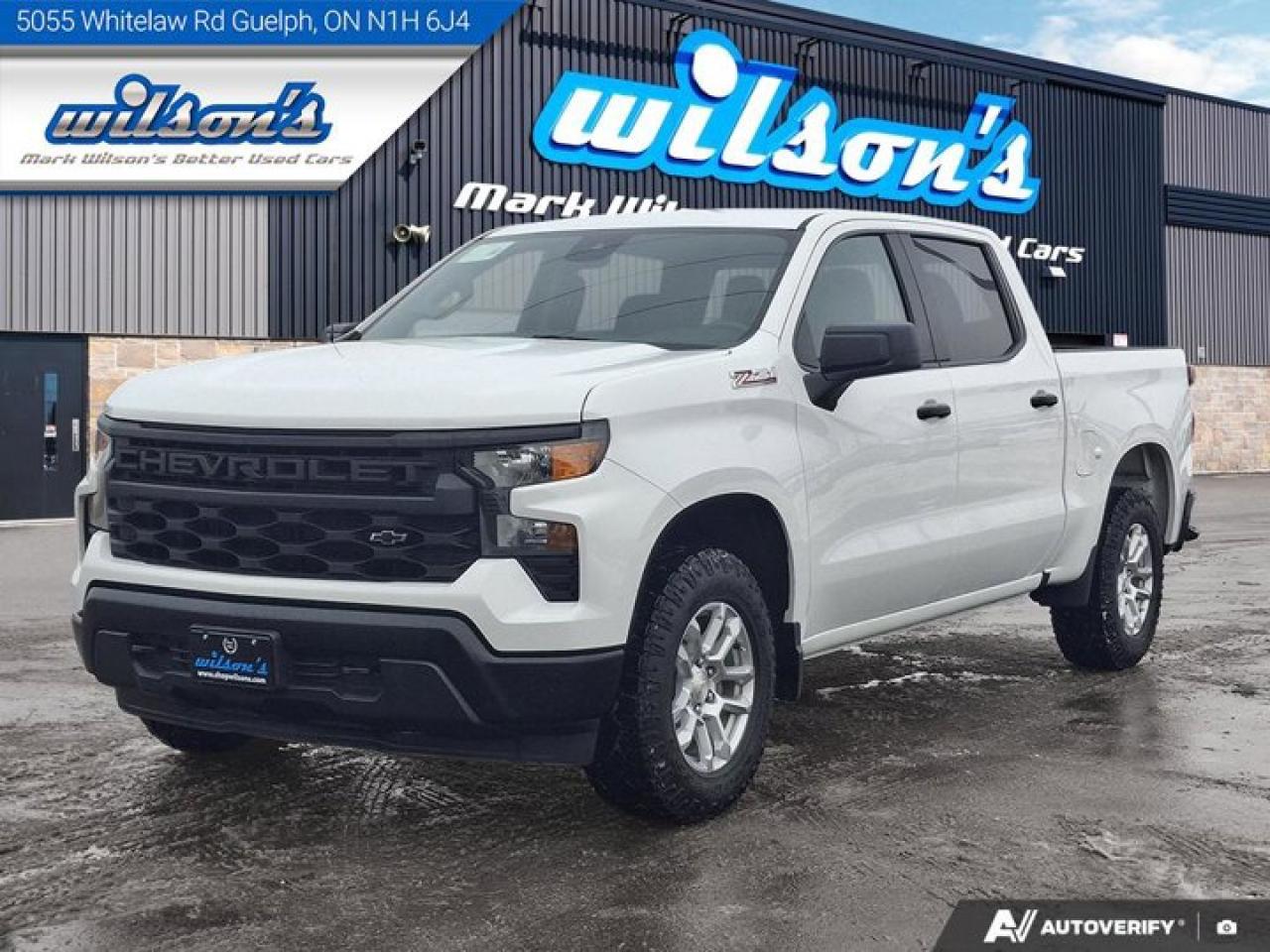 2023 Chevrolet Silverado 1500 WT Crew 4X4 | 5.3L | Leather | Z71 | Spray-on Liner | Alloy wheels | CarPlay + Android | and More ! Photo