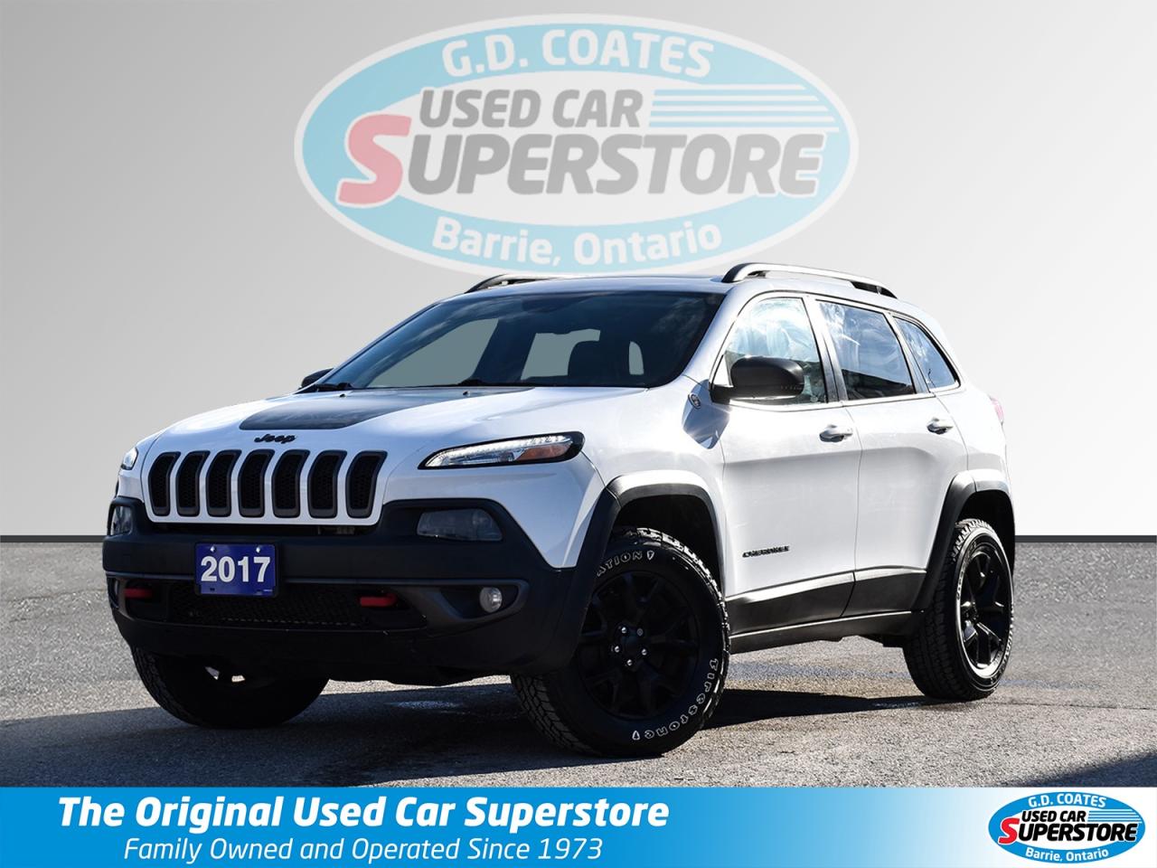Used 2017 Jeep Cherokee Trailhawk 4x4 ~Nav ~Cam ~Heated Leather ~Bluetooth for sale in Barrie, ON