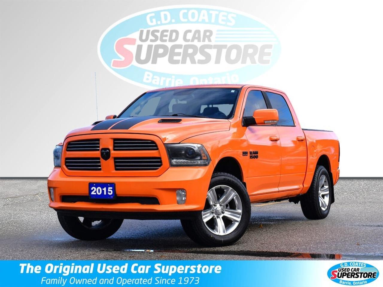Used 2015 RAM 1500 Crew Cab Sport 4x4 ~Nav ~Camera ~Leather ~Sunroof for sale in Barrie, ON