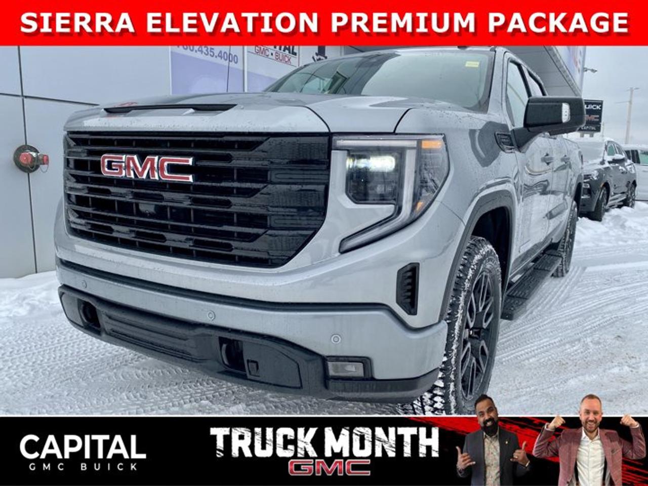 Take a look at this 2026 GMC SIERRA 1500 Elevation Premium Package... Fully Equipped with Power Sunroof, Elevation Black Package, Heated Leather BUCKET Seats, X31 Package, Dual Exhaust, Heated Steering, Adaptive Cruise Control, 360 CAM, 6 Assist Steps, MultiPro Tailgate, Integrated Brake Controller, Wireless Charger, Blind Zone monitoring, and so much more!Ask for the Internet Department for more information or book your test drive today! Text 507-585-4395 for fast answers at your fingertips!AMVIC Licensed Dealer - Licence Number B1044900Disclaimer: All prices are plus taxes and include all cash credits and loyalties. See dealer for details. AMVIC Licensed Dealer # B1044900