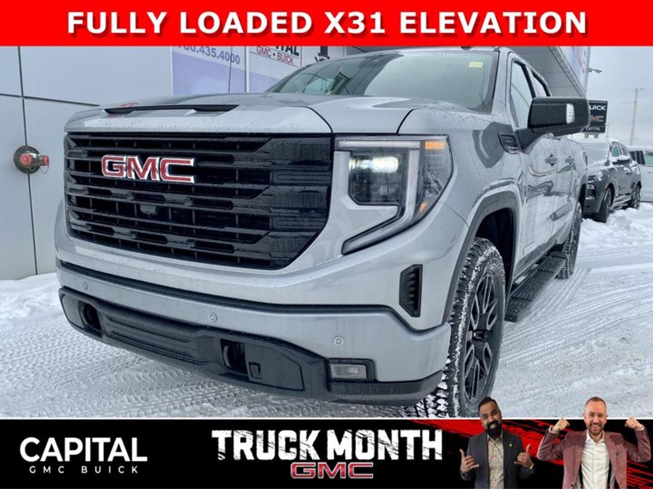 Take a look at this 2026 GMC SIERRA 1500 Elevation Premium Package... Fully Equipped with Power Sunroof, Elevation Black Package, Heated Leather BUCKET Seats, X31 Package, Dual Exhaust, Heated Steering, Adaptive Cruise Control, 360 CAM, 6 Assist Steps, MultiPro Tailgate, Integrated Brake Controller, Wireless Charger, Blind Zone monitoring, and so much more!Ask for the Internet Department for more information or book your test drive today! Text 507-585-4395 for fast answers at your fingertips!AMVIC Licensed Dealer - Licence Number B1044900Disclaimer: All prices are plus taxes and include all cash credits and loyalties. See dealer for details. AMVIC Licensed Dealer # B1044900