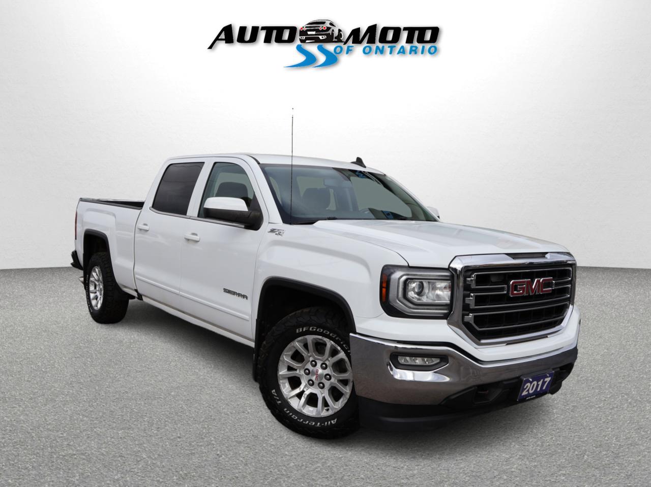 Used 2017 GMC Sierra 1500 V8 SLE CREW 4WD CERTIFIED *ACCIDENT FREE*30 SERVICE RECORDS* CAMERA BLUETOOTH CRUISE ALLOYS for sale in Burlington, ON