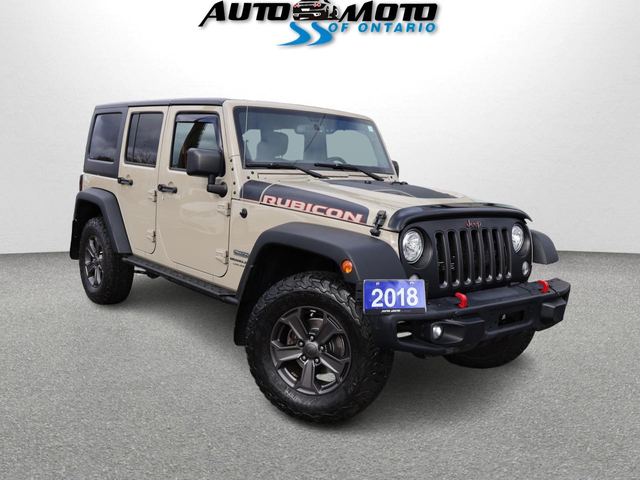 2018 Jeep Wrangler V6 UNLIMITED RUBICON 4WD *JEEP MAINTAIN* BLUETOOTH LEATHER HEATED SEATS CRUISE ALLOYS