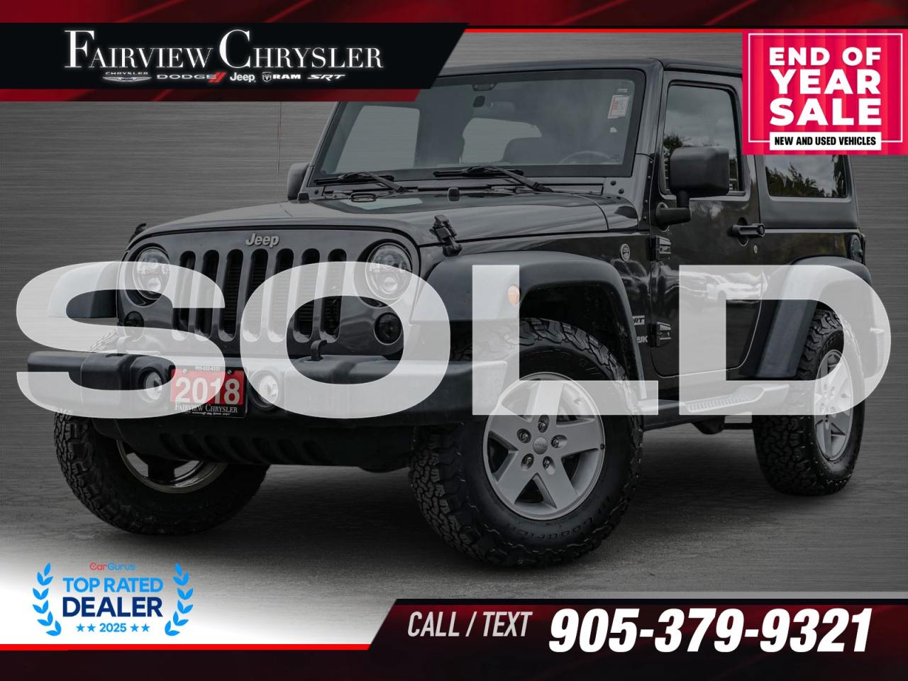 2018 Jeep Wrangler Sport A/C   AUTO   17 WHEELS   CLEAN CARFAX   BLUE Photo0