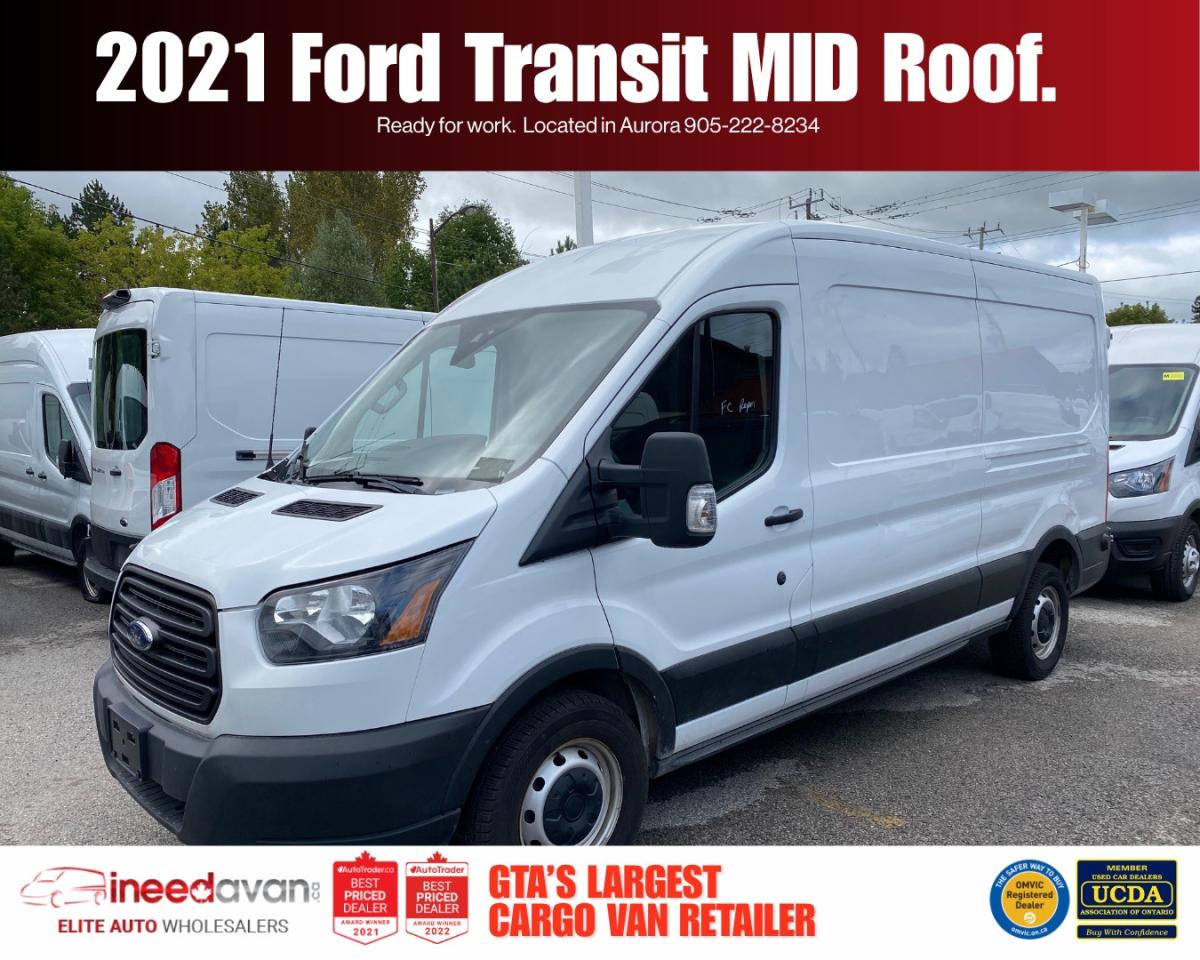 2021 Ford Transit Cargo Van Mid Roof, Backup camera, Bluetooth, 95K Photo0
