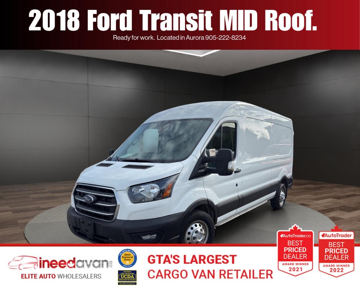 2019 Ford Transit Van T250 Mid Roof with Shelving, Divider, Roof Rack Photo0