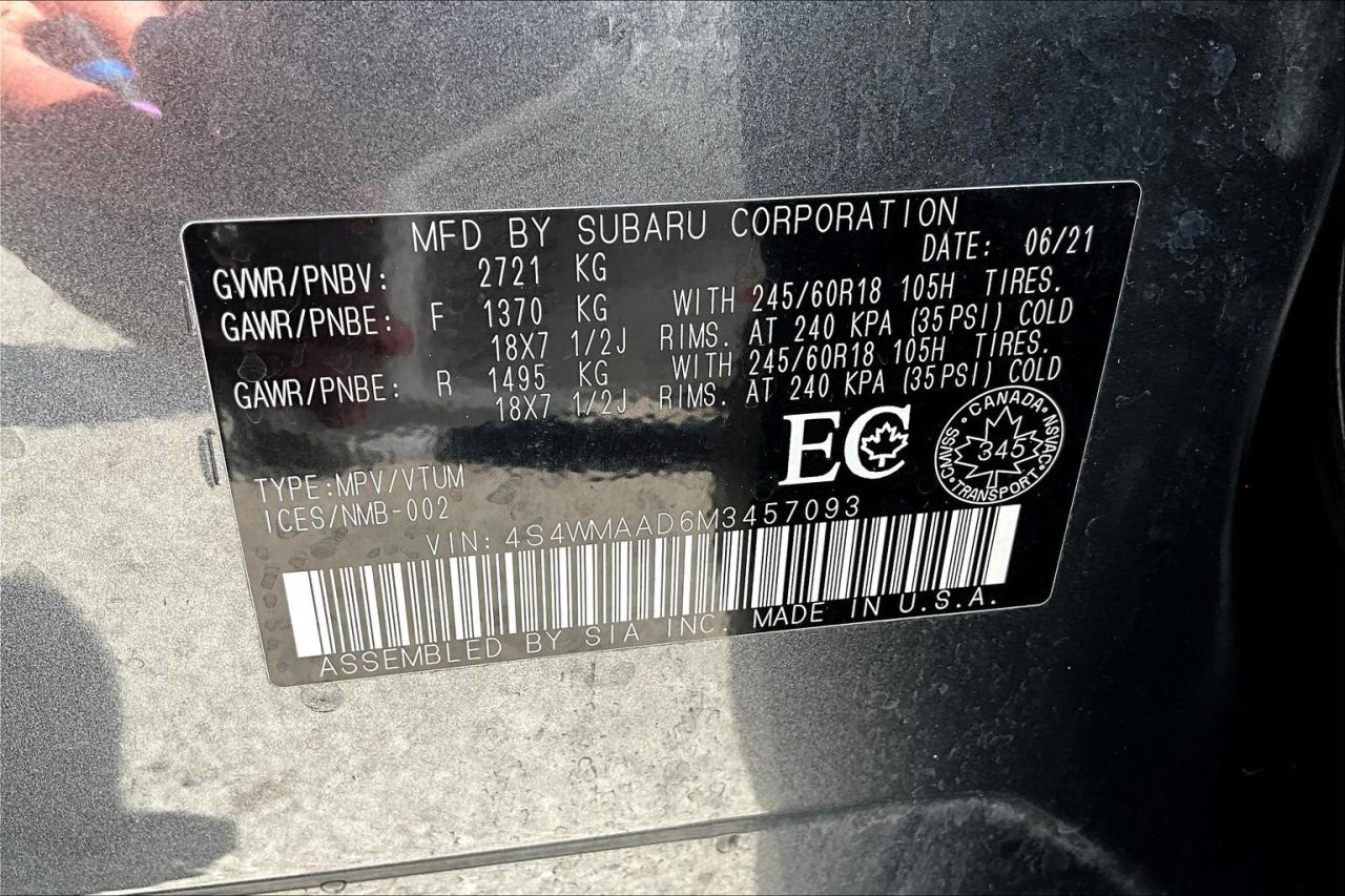 2021 Subaru ASCENT Convenience AWD - CPO 3.99% FINANCING Photo