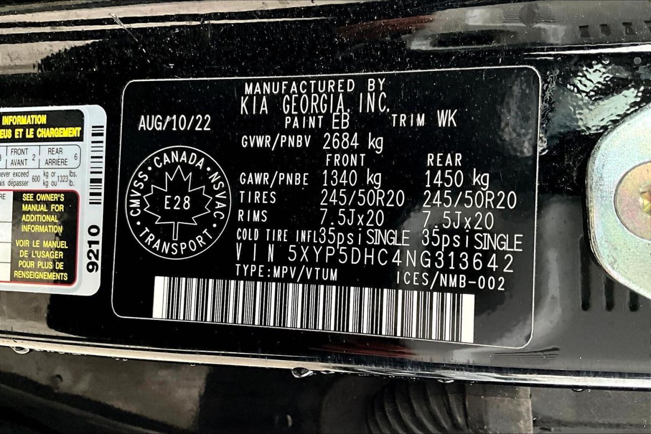 2022 Kia Telluride SX Limited AWD   Nappa Leather   Dual Sunroof Photo