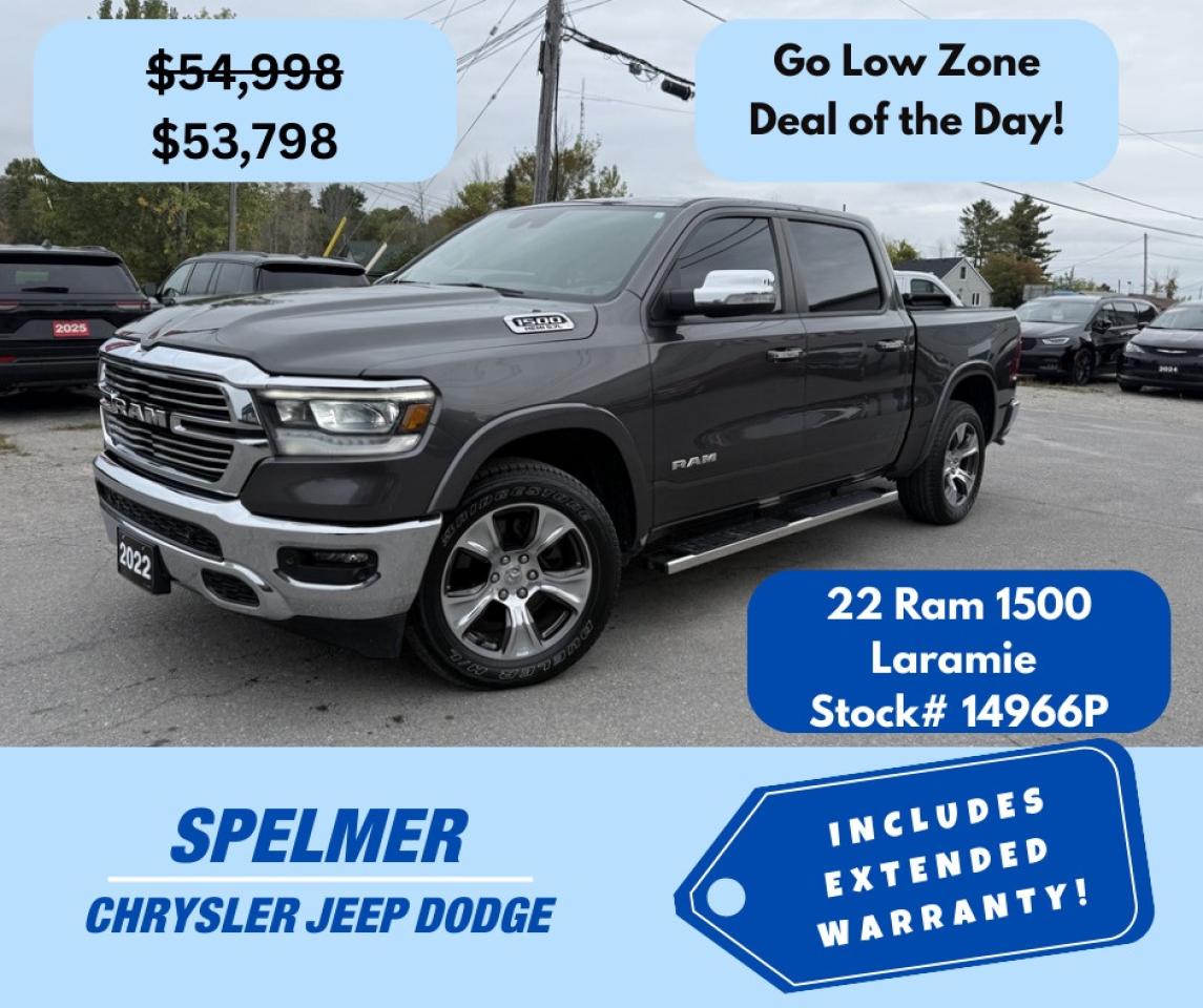 2022 RAM 1500 Laramie 4x4 Crew: Extended Warranty! - Go Low Zone Photo