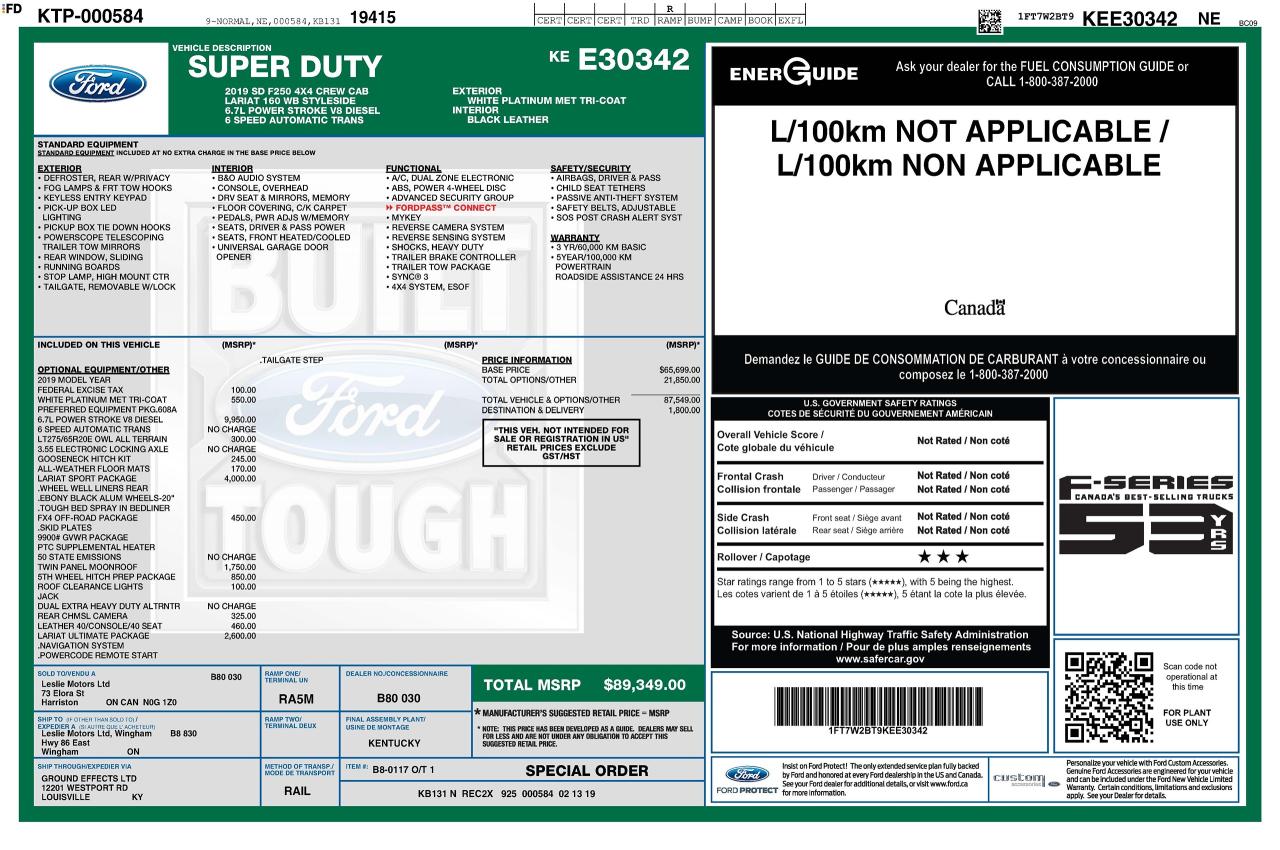 2019 Ford F-250 4X4 CREW CAB PICKUP/ Photo5