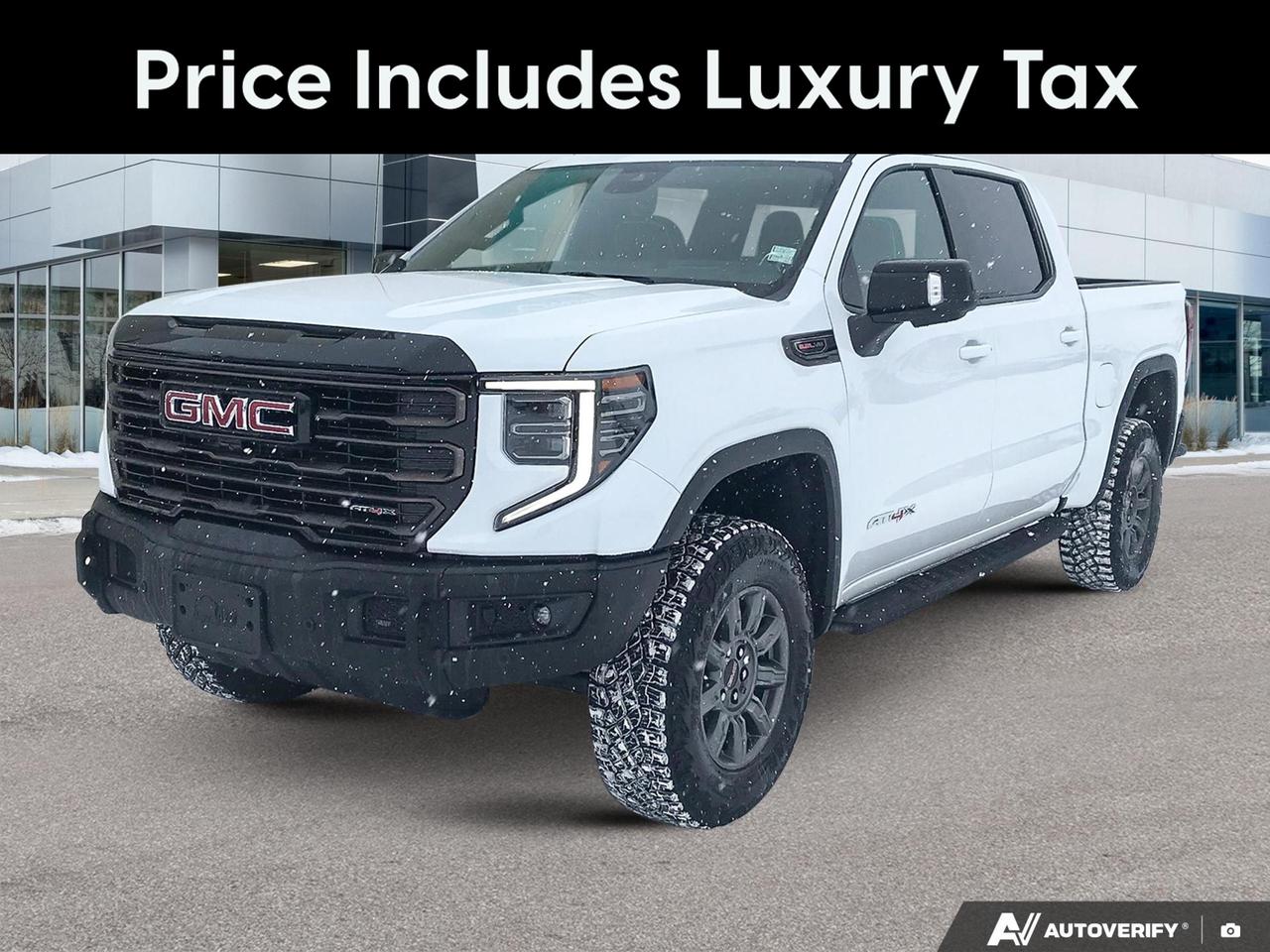 Price Includes Added Accessories Plus Engine Block Heater | Exhaust System--Active, Sport Mode enabled | 3 Years Sirius XM | LPO - Assist Steps, Off-Road High Clearance
Experience the future of rugged luxury with the 2026 GMC Sierra 1500 AT4X. This cutting-edge truck combines power, technology, and off-road capability like never before.

- 6.2L V8 engine with 4WD for unmatched performance
- Innovative GMC MultiPro Tailgate with six functional features
- Advanced 15 Multicolour Head-Up Display for enhanced visibility
- Goodyear Wrangler Territory MT tires for superior off-road traction
- Adaptive cruise control and Safety Alert Seat for a safer drive
- Heated steering wheel and second-row seats for all-season comfort
- Power sunroof to bring the outdoors in

Ready to elevate your driving experience? Reserve your 2026 Sierra 1500 AT4X today or contact Birchwood Chevrolet Buick GMC to schedule a personalized consultation. Dont miss your chance to own the pinnacle of truck innovation.
See three brands under one roof at Birchwood Chevrolet Buick GMC  the only place in Winnipeg where you can compare GMC, Chevrolet, and Buick all in one visit. Save yourself some time, see a great selection, and learn everything you need to know. 

Your Experience is Everything at Birchwood Chevrolet Buick GMC. 

Click, call (204) 837-5811, or visit Birchwood Chevrolet Buick GMC at the Birchwood Auto Park, 3965 Portage Avenue West at the Perimeter.

Dealer Permit #4240.
Dealer permit #4240