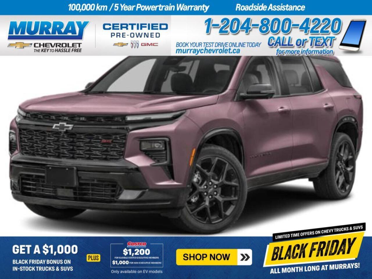 New 2026 Chevrolet Traverse RS for sale in Winnipeg, MB