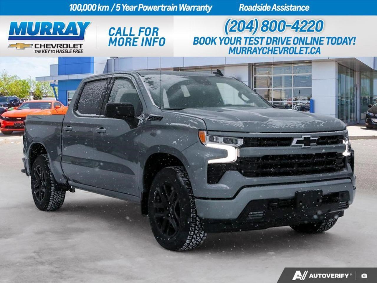 *ENGINE 5.3L ECOTEC3 V8* *TRANSMISSION 8-SPEED AUTOMATIC* *Z71 OFF-ROAD PACKAGE*  Experience the pinnacle of power and versatility with the 2026 Chevrolet Silverado 1500 RST, available now in Winnipeg. This Crew Cab Pickup is engineered for those who demand more from their vehicle, boasting a robust Gas V8 5.3L engine that delivers an impressive 355 horsepower and 518 Nm of torque. The sophisticated 8-speed automatic transmission ensures smooth and efficient power delivery, making every ride a pleasure whether youre towing, off-roading, or cruising through the city.  The Z71 Off-Road Package enhances your driving experience with features like Off-Road Suspension, Hill Descent Control, and skid plates, making it ideal for exploring the great outdoors. The Silverados bold Sterling Grey Metallic exterior is complemented by 20 high gloss black painted aluminum wheels, adding a touch of elegance to its rugged design. Inside, youll find Jet Black cloth seats with front bucket seating and a center console, ensuring both comfort and style.  Stay connected and secure with advanced technology including a Back-Up Camera, Bluetooth Connection, and Lane Keeping Assist. The Silverado also offers modern conveniences like Remote Engine Start, Heated Front Seats, and a Heated Steering Wheel for those chilly Winnipeg mornings. With the Chevrolet Silverado 1500 RST, youre ready for any adventure that comes your way.   Dealer Permit #1740