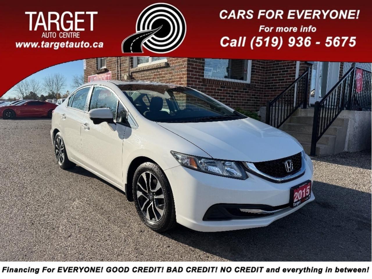Used 2015 Honda Civic Sedan EX, 2Sets of Tires W Rims, Very Well Maintained !! for sale in London, ON