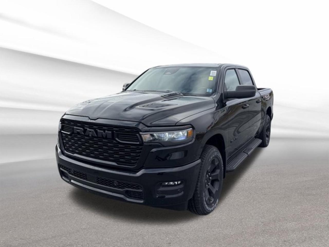 Experience power and capability with the brand new 2026 RAM 1500 Express, now available at Steele Halifax Chrysler Dodge Jeep Ram FIAT. This four-door truck features a bold black exterior and a matching black interior, delivering a modern look that stands out on Halifax roads. Equipped with a Twin Turbo Regular Unleaded I-6 3.0 L engine and advanced four-wheel drive, this RAM 1500 Express is engineered for both daily driving and demanding tasks. The automatic transmission ensures seamless shifting, while factory-installed steps, satellite radio, and dual exhaust tips add to both convenience and style.TRUCK FEATURESFour-wheel drive for enhanced off-road capabilityTwin Turbo I-6 3.0 L engine for strong performanceDual exhaust tip for improved engine efficiencyFactory steps for easy cabin accessADVANCED SAFETY FEATURESFour-wheel anti-lock braking system for controlAdvanced traction management for all road conditionsMultiple airbags for driver and passenger safetyElectronic stability control for added confidencePERFORMANCE AND EFFICIENCYTwin Turbo 3.0 L engine for robust powerAutomatic transmission for smooth gear changesRegular unleaded fuel for everyday practicalityFour-wheel drive for versatile performanceCOMFORT AND CONVENIENCESteps for easier entry and exitSpacious four-door cabin for passengersUser-friendly controls within easy reachAmple legroom for driver and passengersTECHNOLOGY AND CONNECTIVITYSatellite radio for endless entertainment optionsModern dashboard with intuitive layoutConnectivity-ready for compatible devicesClear instrumentation for vital vehicle informationCARGO SPACEGenerous bed for hauling tools or gearEasily accessible cargo areaFlexible storage options for various needsDurable design for heavy-duty useWHAT OTHER OWNERS LIKEStrong towing and hauling abilitiesComfortable ride quality for a full-size truckUser-friendly technology featuresReliable four-wheel drive performanceThis 2026 RAM 1500 Expresss VIN is: 3C6SRFGP1T4155086.