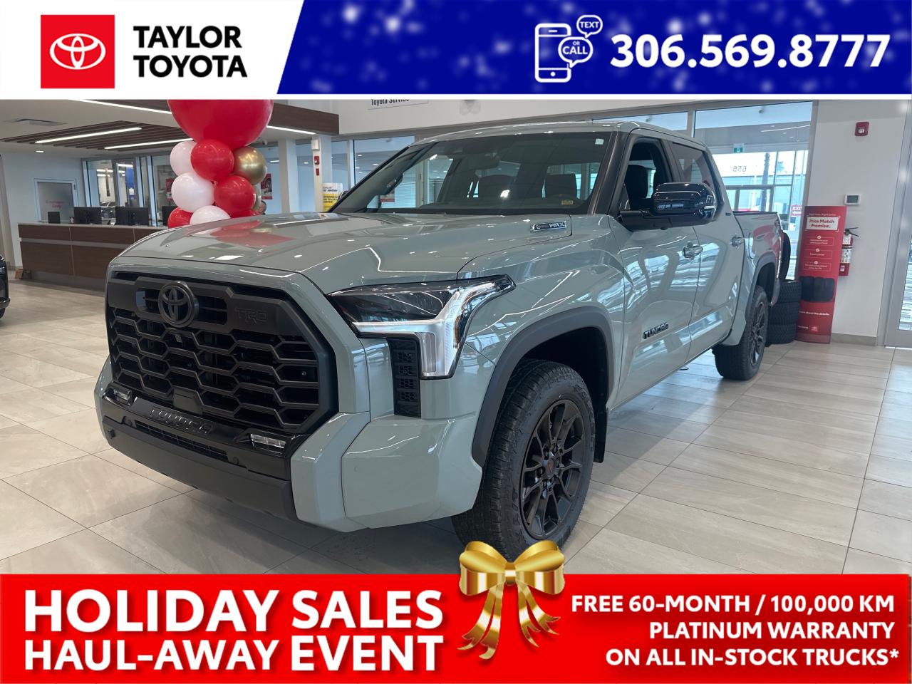 New 2026 Toyota Tundra Hybrid Limited Get a FREE 60-Month / 100,000 km Platinum Warranty — This Month Only! for sale in Regina, SK